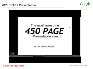 #12: CRAZY Presentation Advanced Application      