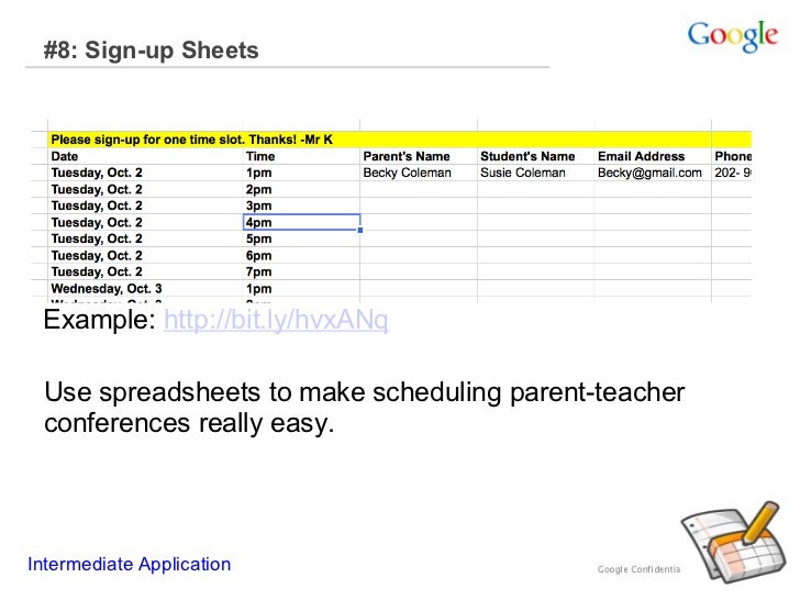 google doc sign up sheet