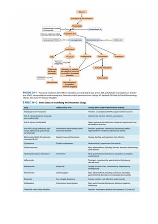 Katzung, Part 6, Chapter 36. NSAIDs, Acetaminophen, & Drugs used in RA & Gout