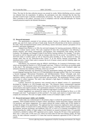 Factors affecting learner engagement in HyFlex learning environments | PDF