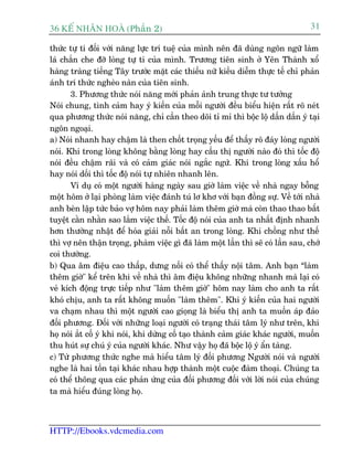 36 KÕ nh©n hoµ (Phêìn 2)                                                           31

thûác tûå ti àöëi vúái nùng lûåc trñ tuïå cuãa mònh nïn àaä duâng ngön ngûä laâm
laá chùæn che àúä loâng tûå ti cuãa mònh. Trûúng tiïn sinh úã Yïn Thaânh xöí
haâng traâng tiïëng Têy trûúác mùåt caác thiïëu nûä kiïìu diïîm thûåc tïë chó phaãn
aánh trñ thûác ngheâo naân cuãa tiïn sinh.
       3. Phûúng thûác noái nùng múái phaãn aãnh trung thûåc tû tûúãng
Noái chung, tònh caãm hay yá kiïën cuãa möîi ngûúâi àïìu biïíu hiïån rêët roä neát
qua phûúng thûác noái nùng, chó cêìn theo doäi tó mó thò böåc löå dêìn dêìn yá taåi
ngön ngoaåi.
a) Noái nhanh hay chêåm laâ then chöët troång yïëu àïí thêëy roä àaáy loâng ngûúâi
noái. Khi trong loâng khöng bùçng loâng hay cêìu thõ ngûúâi naâo àoá thò töëc àöå
noái àïìu chêåm raäi vaâ coá caãm giaác noái ngùæc ngûá. Khi trong loâng xêëu höí
hay noái döëi thò töëc àöå noái tûå nhiïn nhanh lïn.
       Vñ duå coá möåt ngûúâi haâng ngaây sau giúâ laâm viïåc vïì nhaâ ngay böîng
möåt höm úã laåi phoâng laâm viïåc àaánh tuá lú khú vúái baån àöìng sûå. Vïì túái nhaâ
anh beân lêåp tûác baão vúå höm nay phaãi laâm thïm giúâ maâ coân thao thao bêët
tuyïåt cùçn nhùçn sao lùæm viïåc thïë. Töëc àöå noái cuãa anh ta nhêët àõnh nhanh
hún thûúâng nhêåt àïí hoáa giaãi nöîi bêët an trong loâng. Khi chöìng nhû thïë
thò vúå nïn thêån troång, phaâm viïåc gò àaä laâm möåt lêìn thò seä coá lêìn sau, chúá
coi thûúâng.
b) Qua êm àiïåu cao thêëp, dûng nöëi coá thïí thêëy nöåi têm. Anh baån “laâm
thïm giúâ" kïí trïn khi vïì nhaâ thò êm àiïåu khöng nhûäng nhanh maâ laåi coá
veã kñch àöång trûåc tiïëp nhû "laâm thïm giúâ" höm nay laâm cho anh ta rêët
khoá chõu, anh ta rêët khöng muöën "laâm thïm". Khi yá kiïën cuãa hai ngûúâi
va chaåm nhau thò möåt ngûúâi cao gioång laâ biïíu thõ anh ta muöën aáp àaão
àöëi phûúng. Àöëi vúái nhûäng loaåi ngûúâi coá traång thaái têm lyá nhû trïn, khi
hoå noái ùæt cöë yá khi noái, khi dûâng cöë taåo thaânh caãm giaác khaác ngûúâi, muöën
thu huát sûå chuá yá cuãa ngûúâi khaác. Nhû vêåy hoå àaä böåc löå yá êín taâng.
c) Tûâ phûúng thûác nghe maâ hiïíu têm lyá àöëi phûúng Ngûúâi noái vaâ ngûúâi
nghe laâ hai töìn taåi khaác nhau húåp thaânh möåt cuöåc àaâm thoaåi. Chuáng ta
coá thïí thöng qua caác phaãn ûáng cuãa àöëi phûúng àöëi vúái lúâi noái cuãa chuáng
ta maâ hiïíu àuáng loâng hoå.



HTTP://Ebooks.vdcmedia.com
 