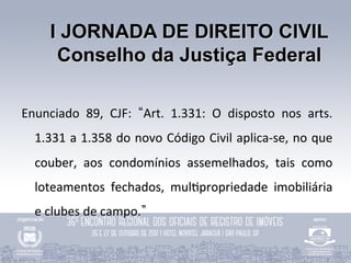 ANTEPROJETO DE LEI
INSTITUTO DOS ADVOGADOS BRASILEIROS
	
Exigência de Memorial equivalente ao do parcelamento e da
incorpo...