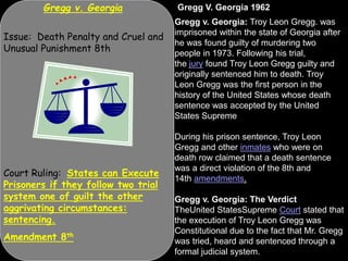 Gregg Ruling 36 supreme court-cases | PPT