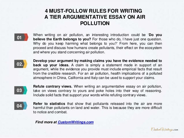 argumentative thesis statement about pollution