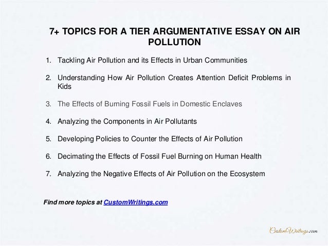 argumentative essay pollution
