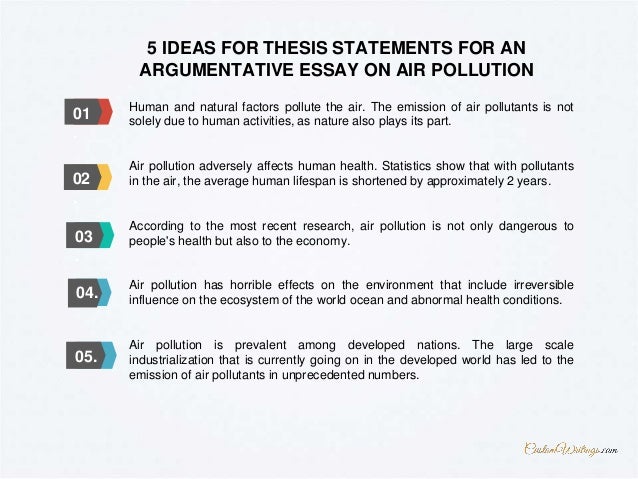 argumentative essay topics related to environment