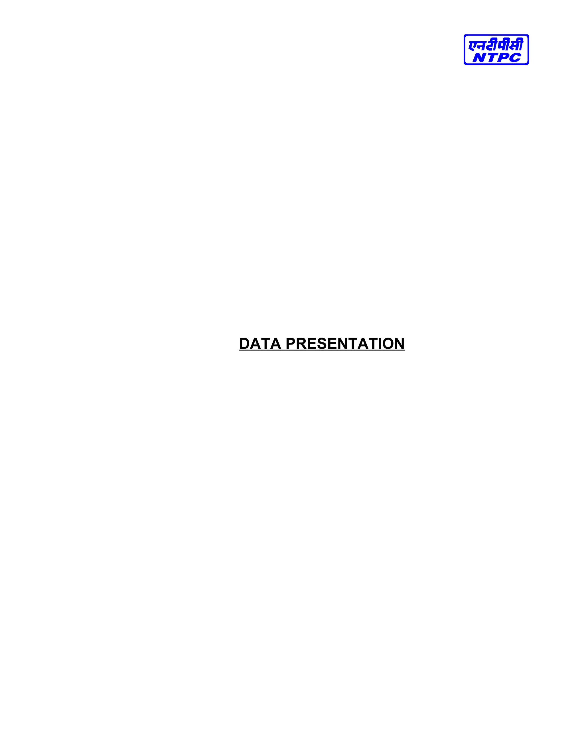 DATA PRESENTATION
 