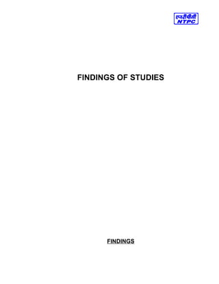 FINDINGS OF STUDIES
FINDINGS
 
