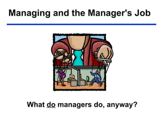 Managing and the Manager's Job ,[object Object]
