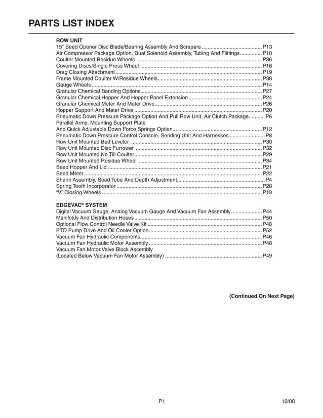 Kinze 3600 parts catalog PDF