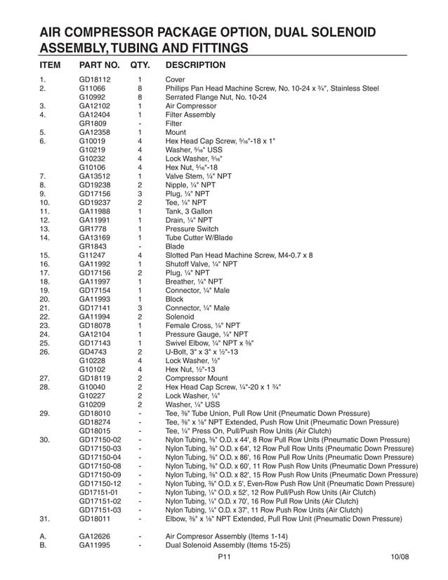 Kinze 3600 parts catalog PDF
