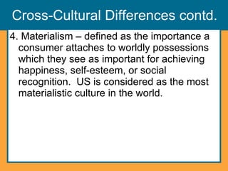 Cultural and Cross Influences