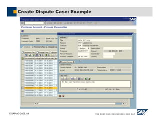 SAP AG 2005, 54
Create Dispute Case: Example
 