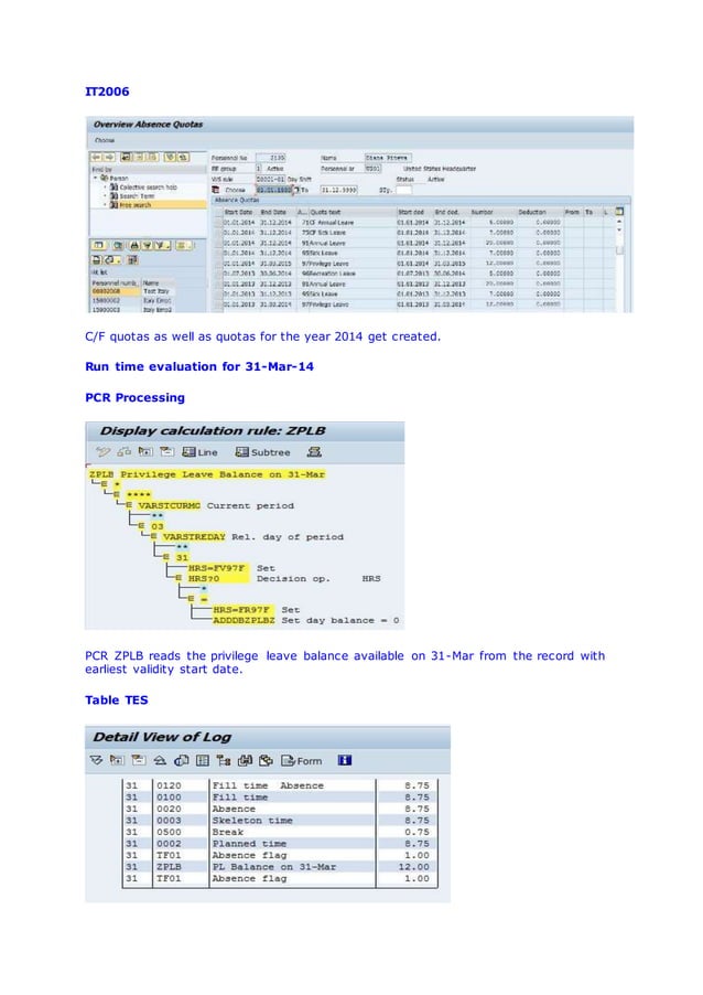 How to create Leave balance carry forward in SAP HCM