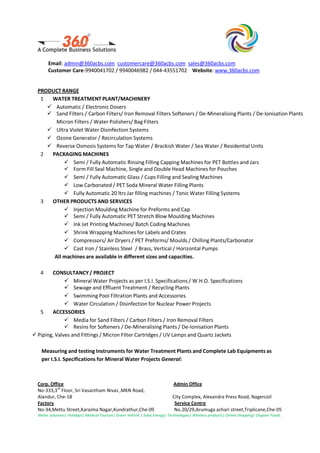 360water Solutions profile - 360acbs Group | PDF