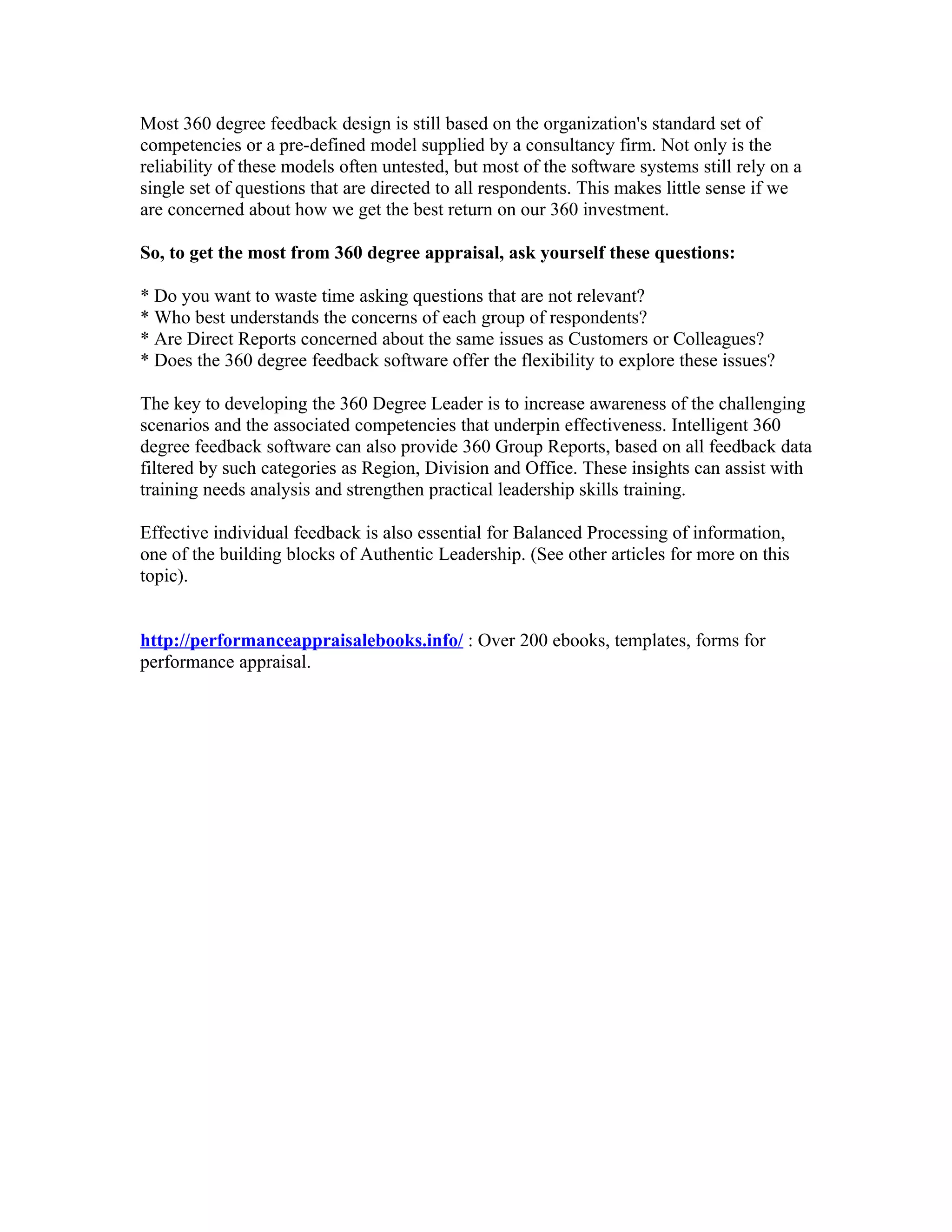 360 Appraisal System PDF 360 appraisal system pdf