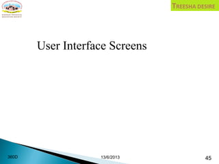 User Interface Screens
13/6/2013 45360D
 