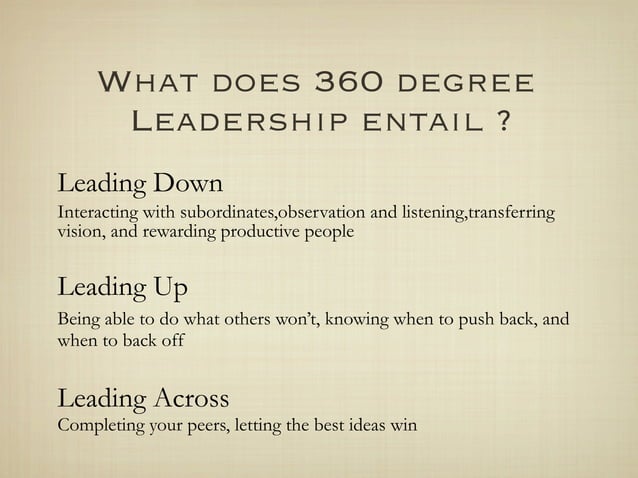 360 Degree Leadership | PDF