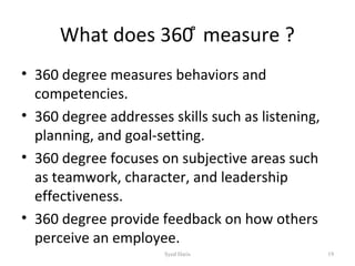 360 degree performance appraisal by shas production | PPT