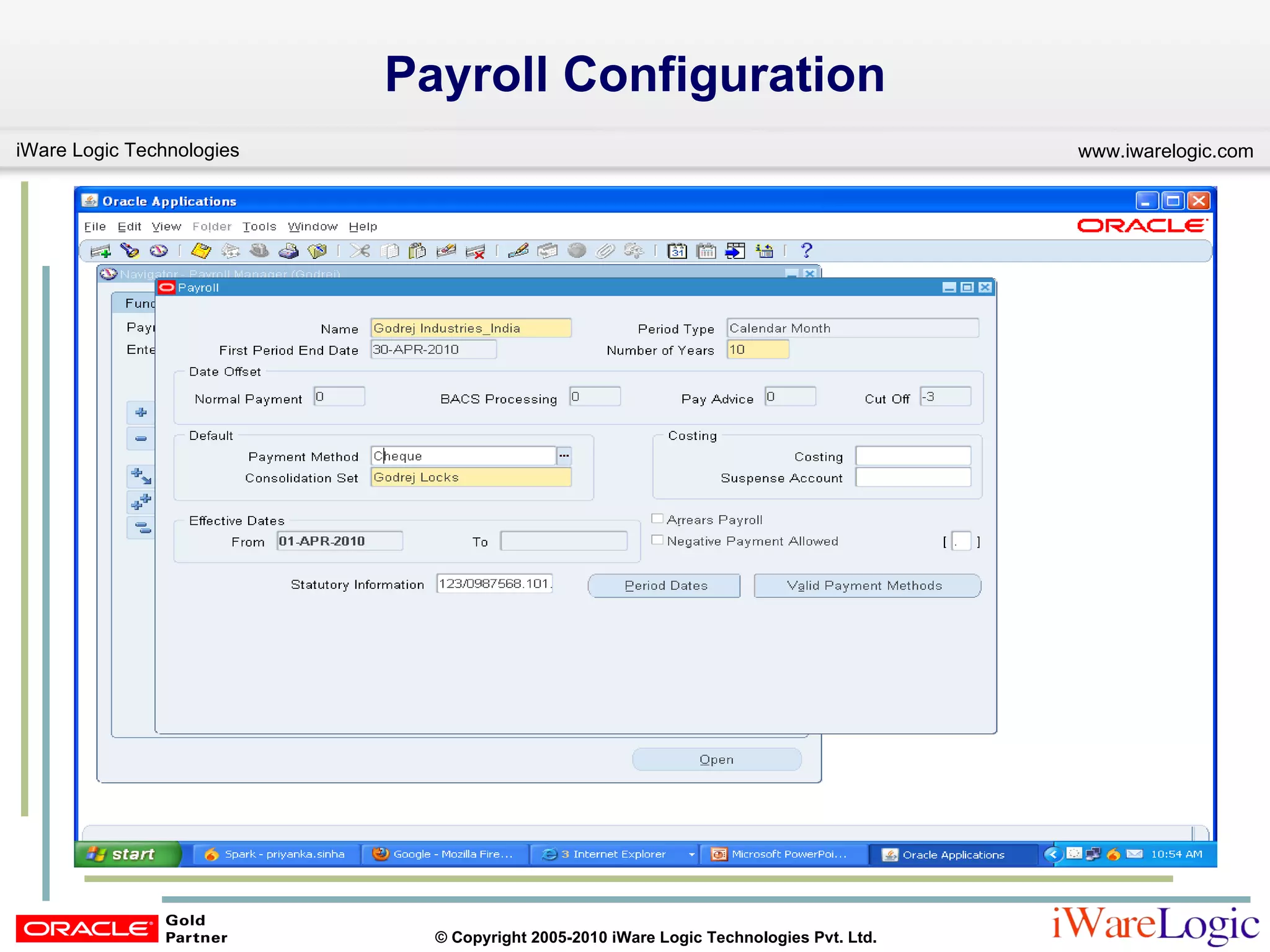 Payroll Configuration 