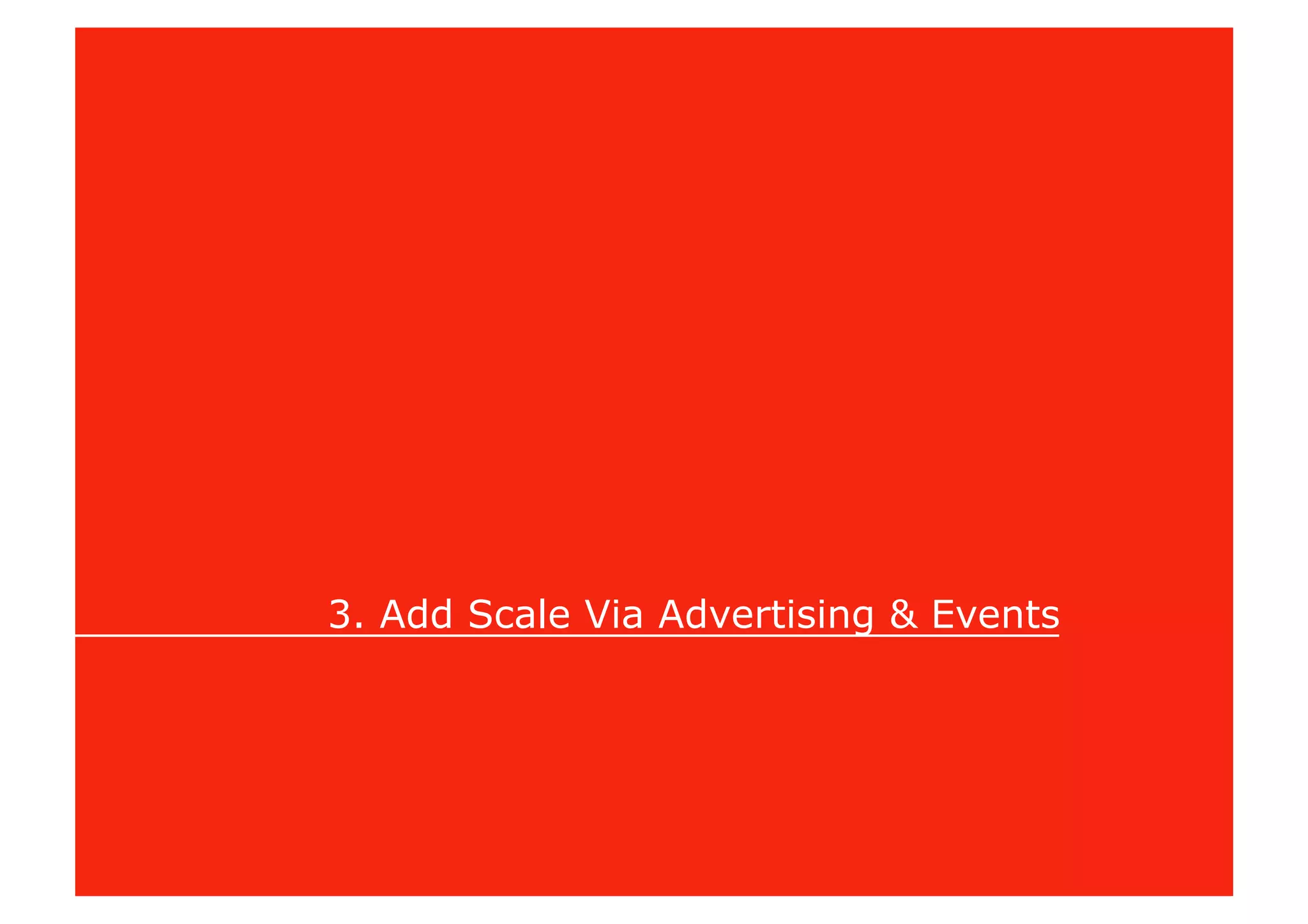 3. Add Scale Via Advertising & Events
 