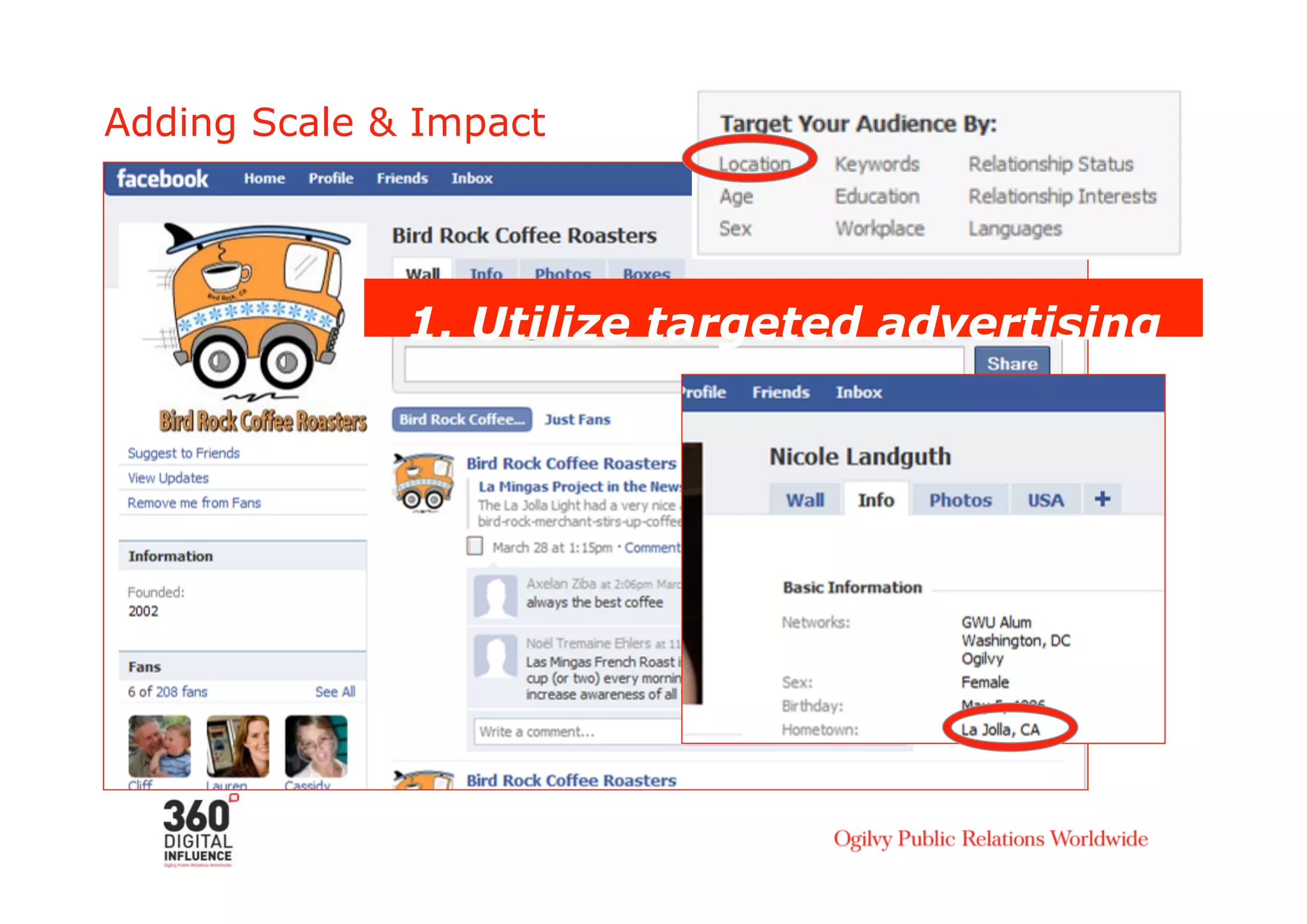 Adding Scale & Impact




              1. Utilize targeted advertising
 