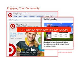 Engaging Your Community




         3. Provide Branded Digital Goods
 