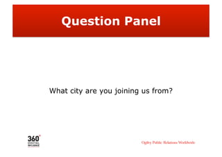 Question Panel




What city are you joining us from?
 