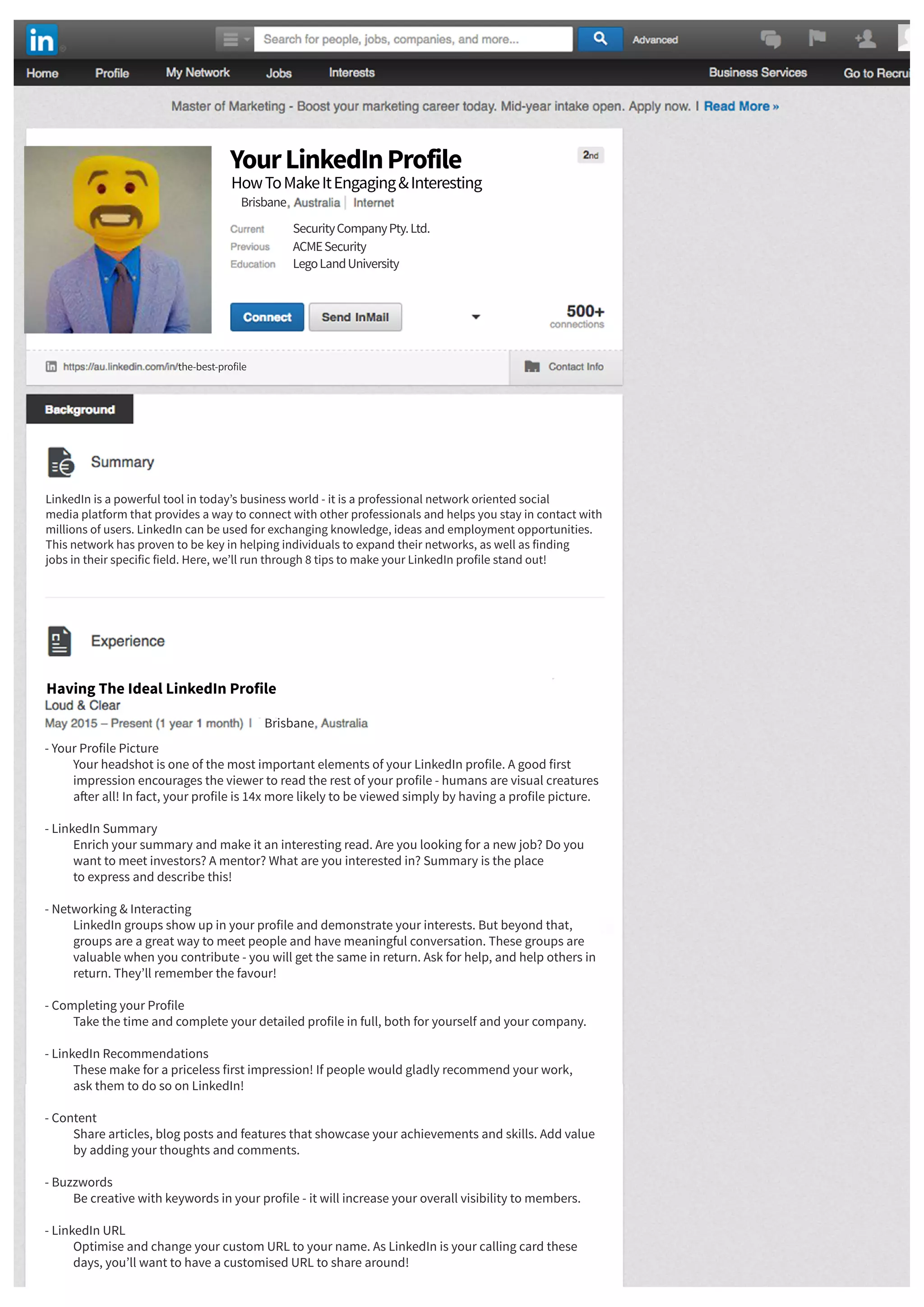 Linkedin Profile Guide 2 Humanised Pdf Linkedin Profile Guide 2 Humanised Pdf