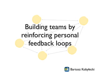 Building teams by
reinforcing personal
   feedback loops


                 Bartosz Kobyłecki
 