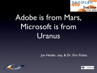 Adobe is from Mars, Microsoft is from Uranus ,[object Object]