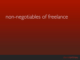 non-negotiables of freelance
 
