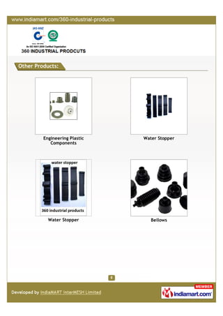 INDUSTRIAL DIAPHRAGMS
We have gained expertise in offering a supreme quality range of Industrial
Diaphragms to the esteemed customers. Our product range is designed in
compliance with the international quality standards, with the assistance of our
team of skilled experts.
Silicone Diaphragms Rubber Diaphragms
NBR Diaphragms
Products
 
