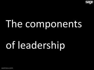 The components
    of leadership
xaviroca.com
 