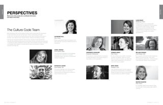 6 | Issue 65 | 360.steelcase.com 360.steelcase.com | Issue 65 | 7
Meet some of the people who contributed information
and ideas to this issue.
The Culture Code Team
perspectives
perspectives
“More businesses than ever are global and that means people have the opportunity
to work with others from all over the world. There is a fascinating dimension
to that, but it can also be frustrating because you have to embrace new ways of
thinking,” says Catherine Gall, research director, Steelcase WorkSpace Futures.
This was the driving force behind Culture Code, a research study Gall and the
internationally-distributed Workspace Futures team recently completed that examined
11 countries to better understand culture codes in the workplace and how companies
can leverage these insights to provide effective work environments in a global
business world (pg. 24).
Ilona Maier
Strasbourg, France
“Evidence points to an increasing shift
in preferences and behaviors as an economy
grows and its society changes. Several
distinct approaches exist side by side.
Understanding the disparities of a society in
motion is more important than making
generalizations.”
CATHERINE GALL
Paris, France
“Global organizations today are heading in the
same direction, we're just at different points on
the journey.”
Melanie Redman
Grand Rapids, USA
“As companies embrace the idea of being truly
global, connecting people—both within
and outside the organization—will become the
most important function of the workplace.”
Wenli Wang
Shanghai, China
“User-centered research and the insights it
generates are fundamental for formulating
design principles that lead to new applications
and new products for different markets.”
Annemieke Garskamp
Amsterdam, Netherlands
“I’m focused on creating dynamic workspaces
by linking the design of the physical space to
the ambition of the organization.”
Sudhakar Lahade
Grand Rapids, USA
“The world is definitely more interconnected,
but that doesn’t mean ‘one size fits all.’
Understanding the differences of cultures is
more important than ever.”
Izabel BarroS	
Rio de Janeiro, Brazil
“I am particularly interested in the challenges
associated with multicultural innovation,
knowledge capital, new ways of working and
change management.”
Yasmine Abbas
Paris, France
“As neo-nomads, we’re mobile—physically,
mentally and digitally…When you move
from one culture to another, you adapt and
make cultural adjustments. The more you
move, the more you adjust.”
Beatriz Arantes
Paris, France
“I’m a Brazilian global nomad based in Paris,
and have split my life between eight different
countries.”
perspectives
 