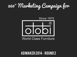 360° Marketing Campaign for
ADMaker2014–Round2
 