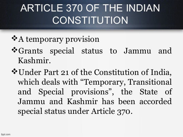 essay on jammu and kashmir article 370