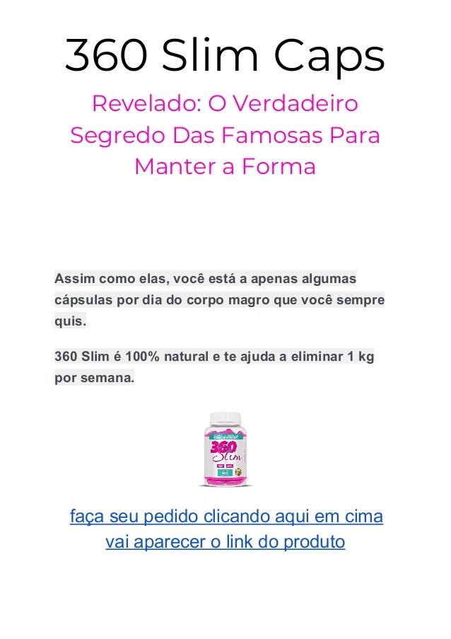 360 slim caps onde comprar