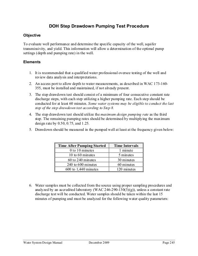 Doh Water System Design Manual Doh Water System Design Manual