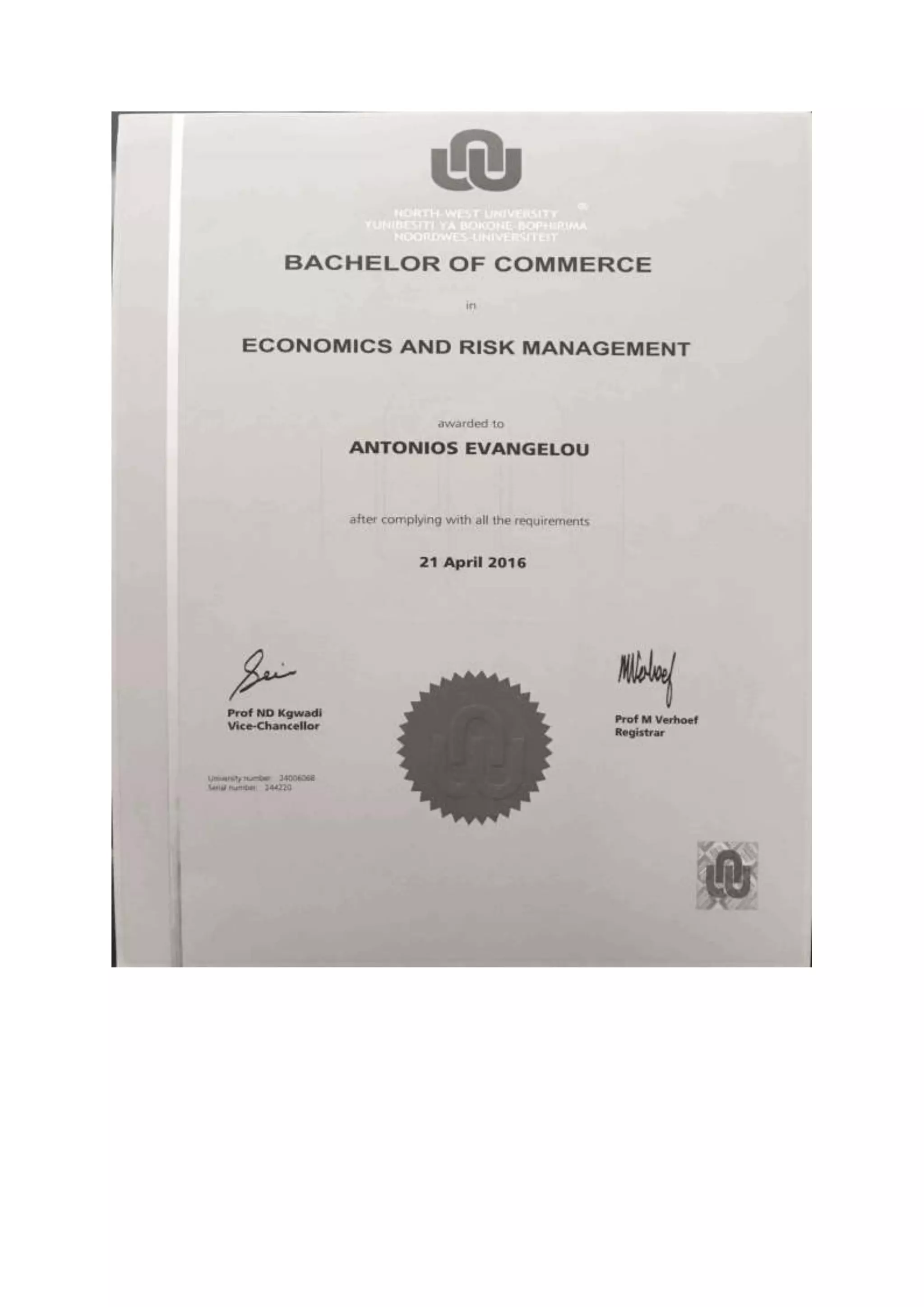 UNDERGRADUATE DEGREE QUALIFICATIONS visual data 5