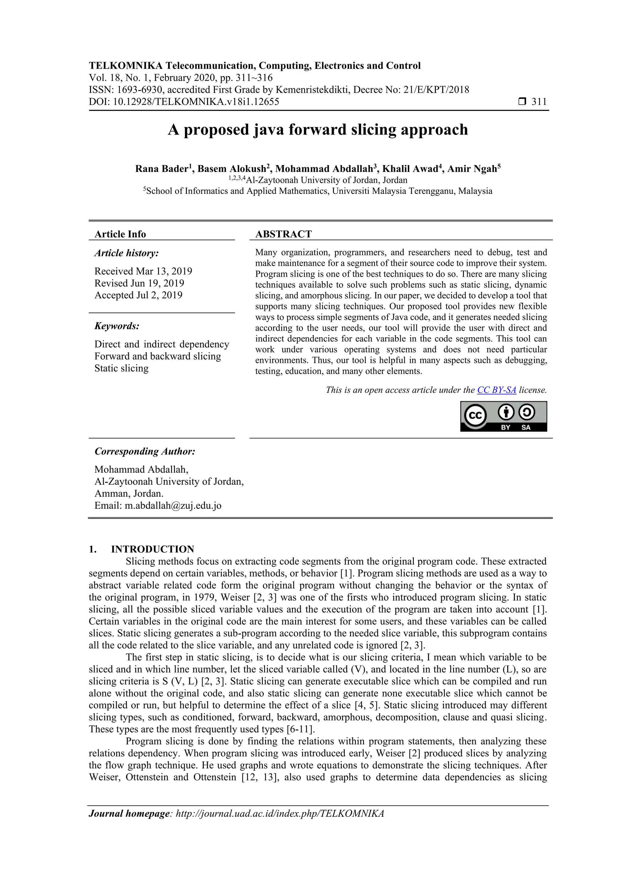 A proposed java forward slicing approach | PDF