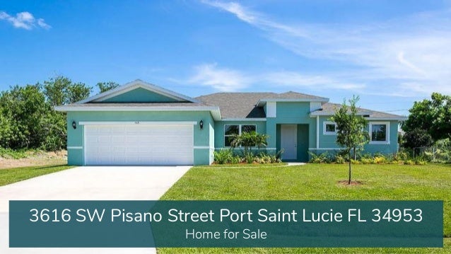 3616 Sw Pisano Street Port Saint Lucie Fl 34953 Home For Sale