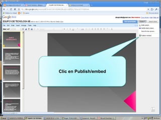 Clic en Publish/embed
