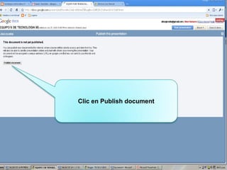 Clic en Publish document