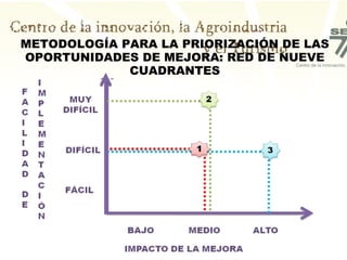 METODOLOGÍA PARA LA PRIORIZACIÓN DE LAS
OPORTUNIDADES DE MEJORA: RED DE NUEVE
             CUADRANTES
 