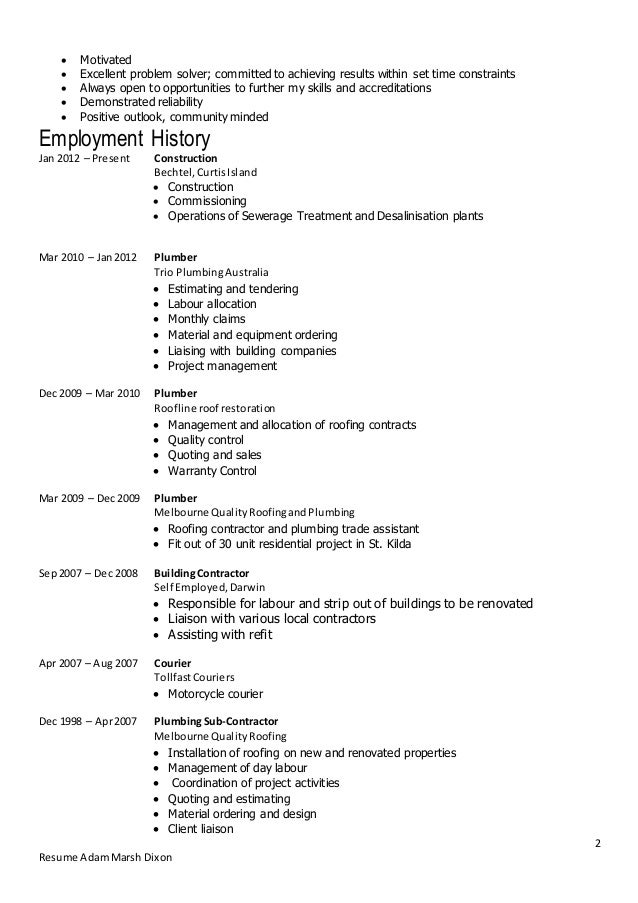 Diverse problem solving resume