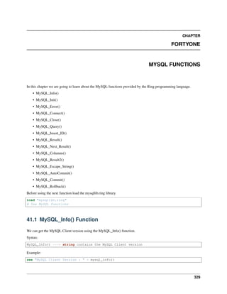 The Ring programming language version 1.10 book - Part 37 of 212 | PDF