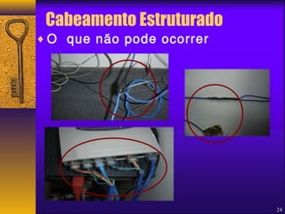 Cabeamento Estruturado 
¨O que não pode ocorrer 
24 
 