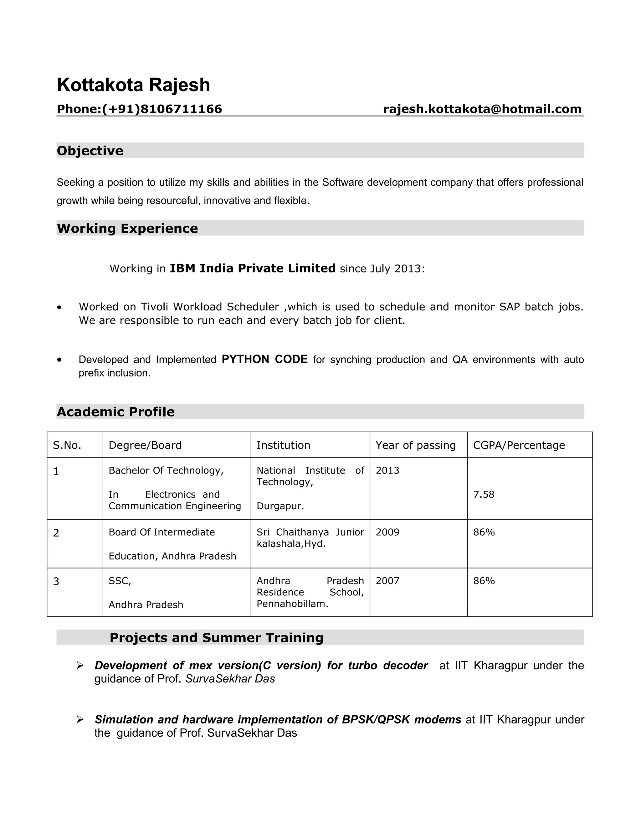 Rajesh cv DOC rajesh-cv-doc