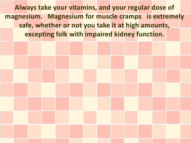 Magnesium for Muscle Cramps